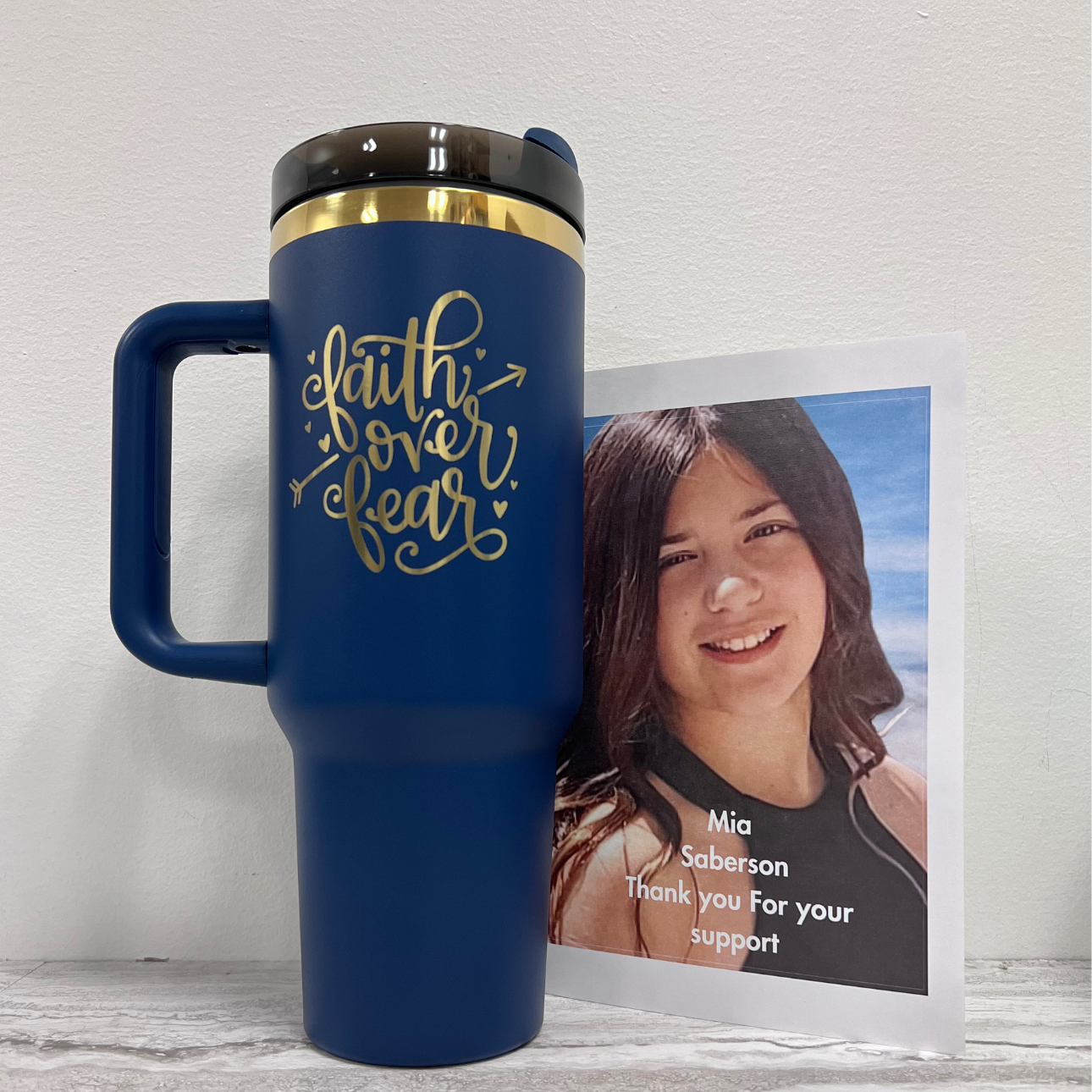 Mia Saberson Faith Over Fear 40 0z Tumbler