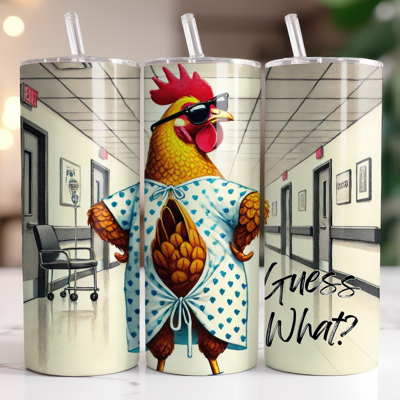 Funny Chicken Gift, Chicken Themed Gift Cup, Chicken Butt Tumbler